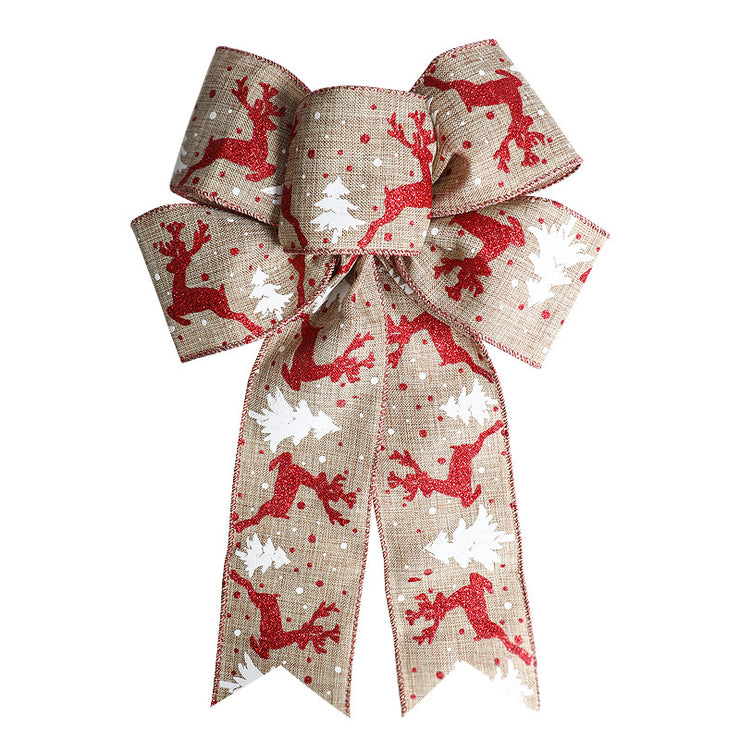 Christmas Ribbon Bow Christmas Decoration Gift Package DIY Ribbon Bow