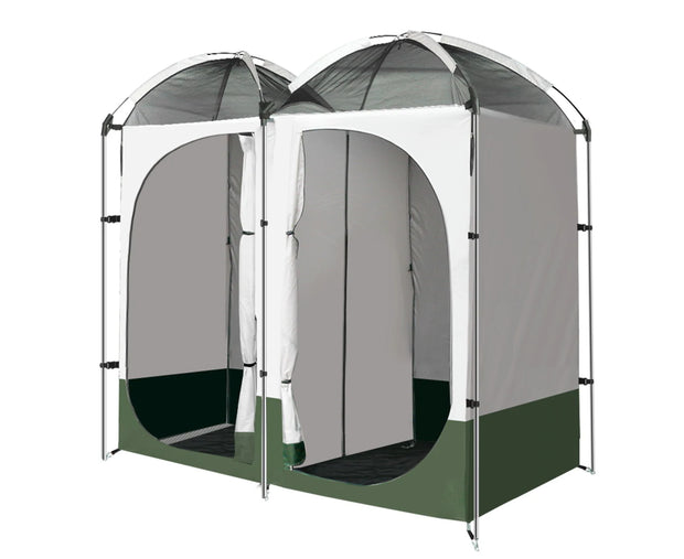 Double Camping Shower Toilet Tent Outdoor Portable Change Room