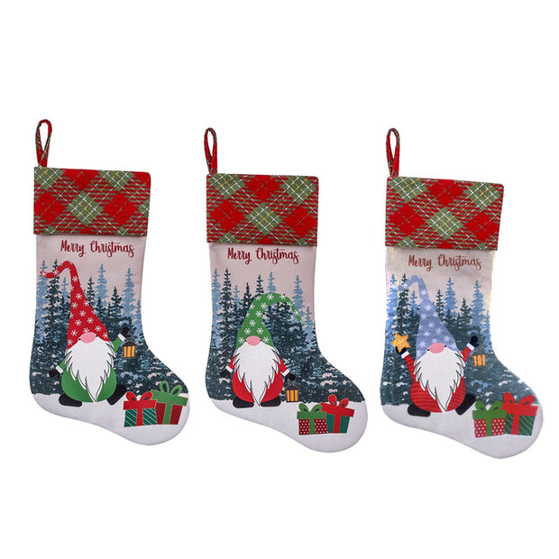 Christmas Decorations Christmas Tree Pendants Christmas Socks Decorations Cartoon Christmas Faceless Old Man Gift Bag