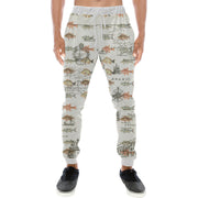 FISH AND A NAUTICAL MAP Men's All Over Print Sweatpants