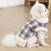 Dog clothing with warmth and plush that can be pulled vest teddy bear small dog cat pet clothing