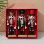 3-piece set of 15cm Christmas Nutcracker ornament desktop ornament