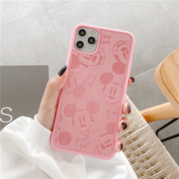 Cute Mickey Is Suitable For Apple iPhone 13pro Mobile Phone Case With Skin Sticking Protective Case And 12 Soft Case