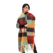 New European and American style colorful tassel women's leopard print scarf