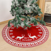 Christmas Tree Skirt Knitted Tree Skirt Apron Christmas Tree Skirt Knitted Elk Christmas Decoration Supplies