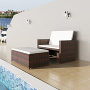 2 Piece Garden Lounge Set with Cushions Poly Rattan Gray - Follow yourDream