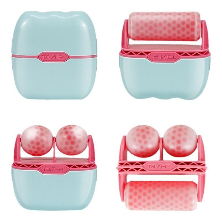 2 in 1 double head plastic ice roller ice roller facial ice skin instrument facial beauty cold compress massager - Follow yourDream