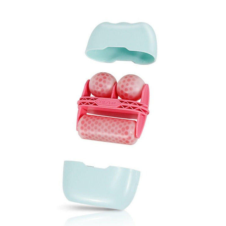 2 in 1 double head plastic ice roller ice roller facial ice skin instrument facial beauty cold compress massager - Follow yourDream
