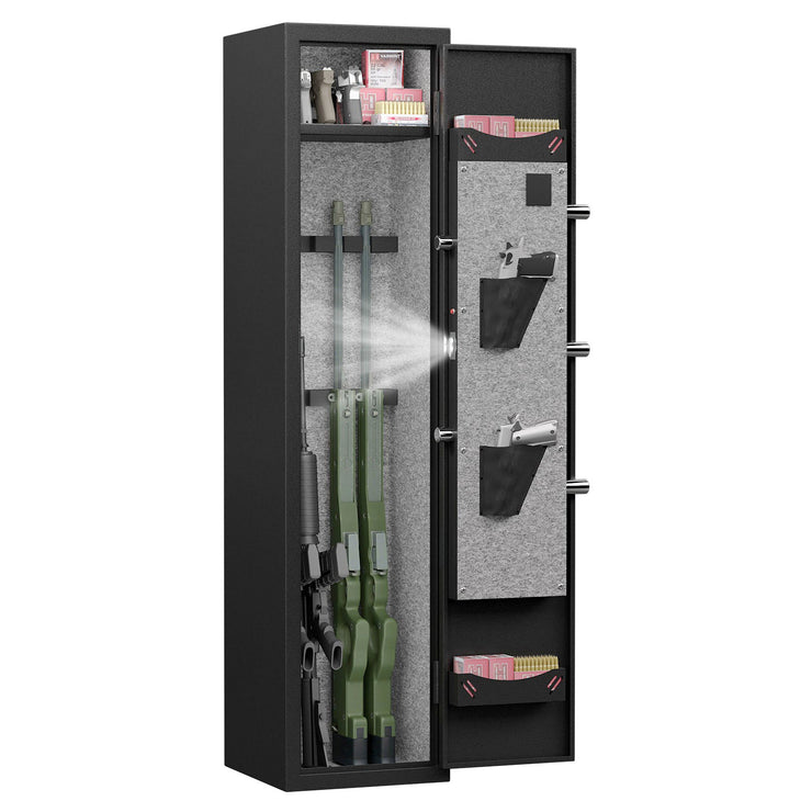 3-4 rifle and handgun safes, quick fingerprint with detachable rack and 2 adjustable gun slots - Follow yourDream