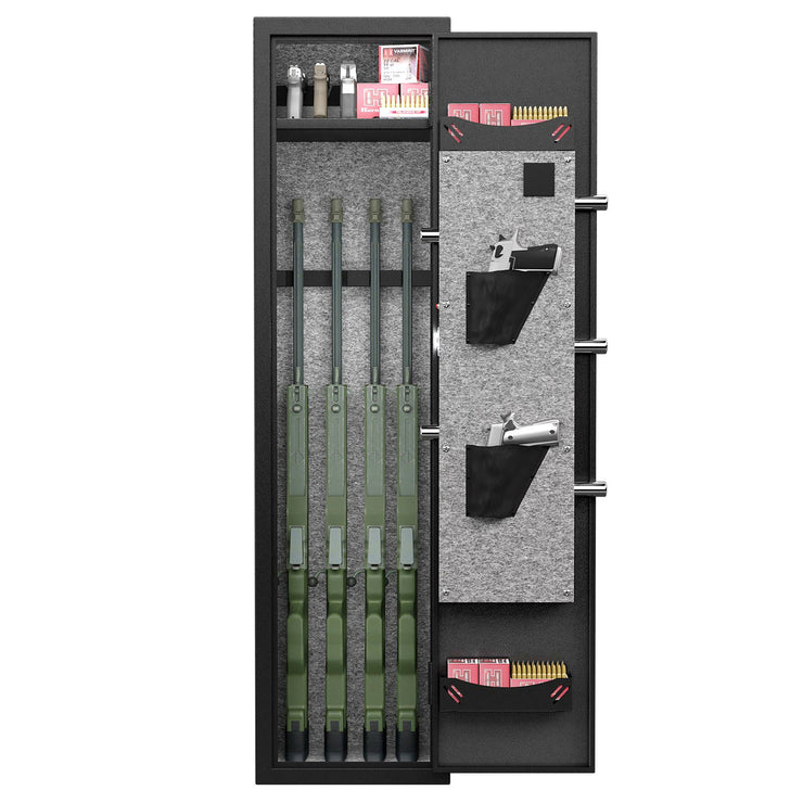 3-4 rifle and handgun safes, quick fingerprint with detachable rack and 2 adjustable gun slots - Follow yourDream