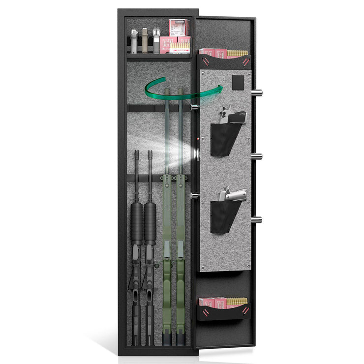 3-4 rifle and handgun safes, quick fingerprint with detachable rack and 2 adjustable gun slots - Follow yourDream