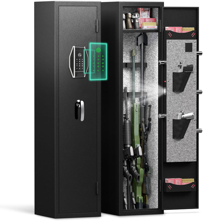 3-4 rifle and handgun safes, quick fingerprint with detachable rack and 2 adjustable gun slots - Follow yourDream