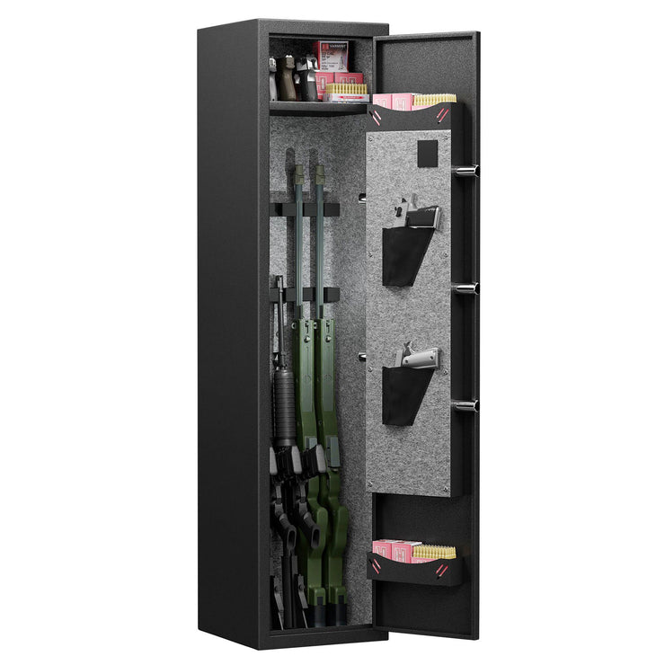 3-4 rifle and handgun safes, quick fingerprint with detachable rack and 2 adjustable gun slots - Follow yourDream