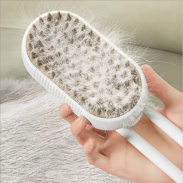 3-in-1 Dog Hair Brush Cat Hair Brush Electric Pet Cleaning Brush Steam Spray Brush Massage Hair Removal Comb Anti Flying Brush - Follow yourDream