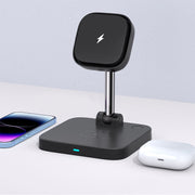 3-in-1 magnetic wireless charger holder with cooling fan suitable for wireless charging of iPhone earphones and watches - Follow yourDream