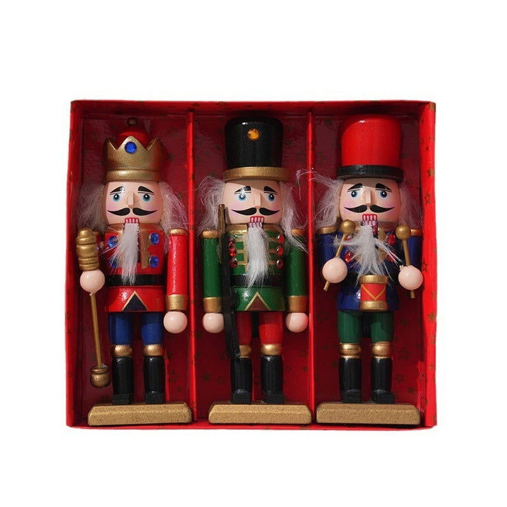 3-piece set of 15cm Christmas Nutcracker ornament desktop ornament - Follow yourDream