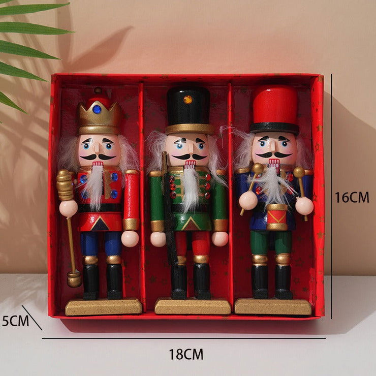 3-piece set of 15cm Christmas Nutcracker ornament desktop ornament - Follow yourDream