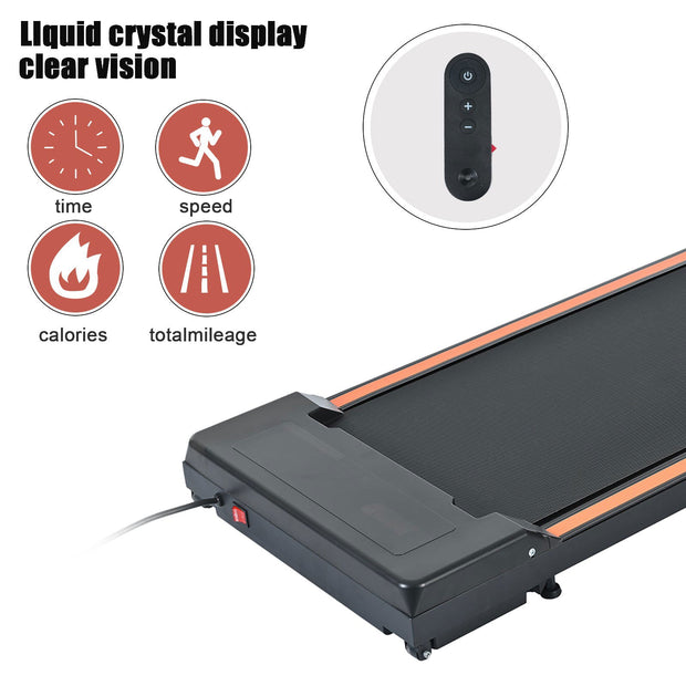 300 pound capacity desktop treadmill for home and office use, portable treadmill with 0.6 to 3.8 miles per hour - Follow yourDream