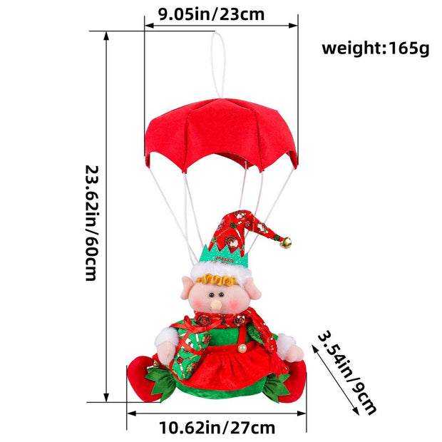 Christmas Parachute Doll Decorative Pendant Fabric Christmas Parachute Elf Showcase Christmas Tree Pendant Gift