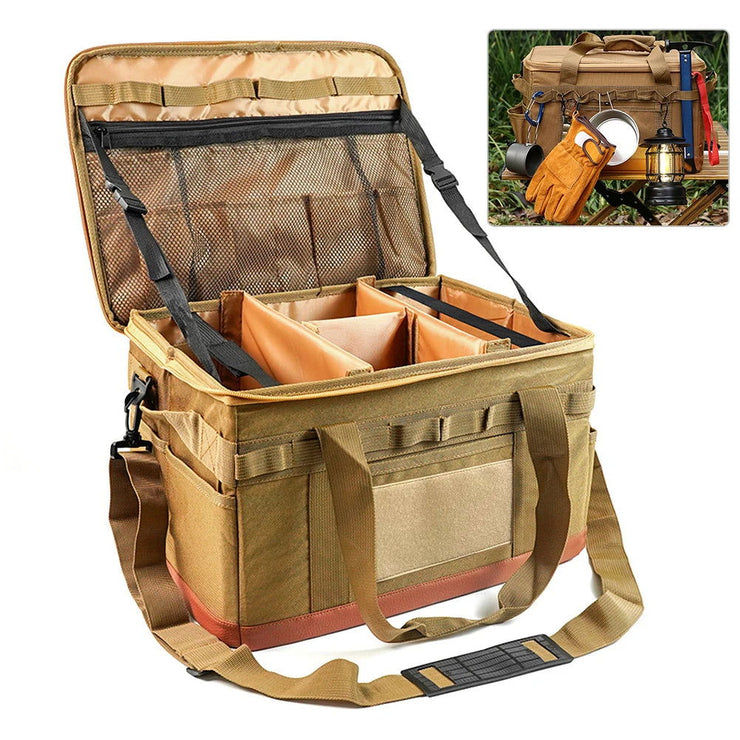 30L Camping Cooking Utensil Organizer Large Capacity Camping Tool Tote Bag Detachable Multifunctional Utility Camping Supplies - Follow yourDream