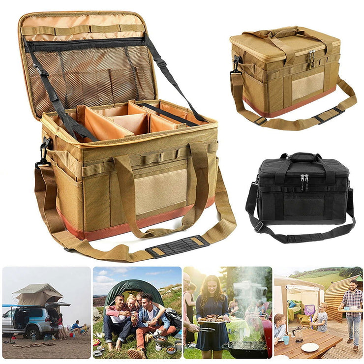 30L Camping Cooking Utensil Organizer Large Capacity Camping Tool Tote Bag Detachable Multifunctional Utility Camping Supplies - Follow yourDream
