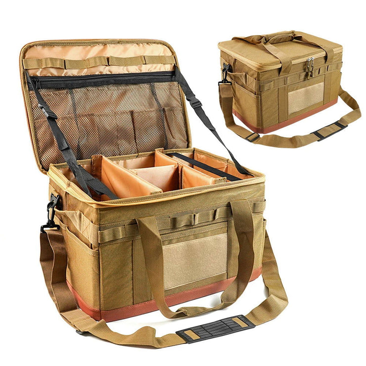 30L Camping Cooking Utensil Organizer Large Capacity Camping Tool Tote Bag Detachable Multifunctional Utility Camping Supplies - Follow yourDream