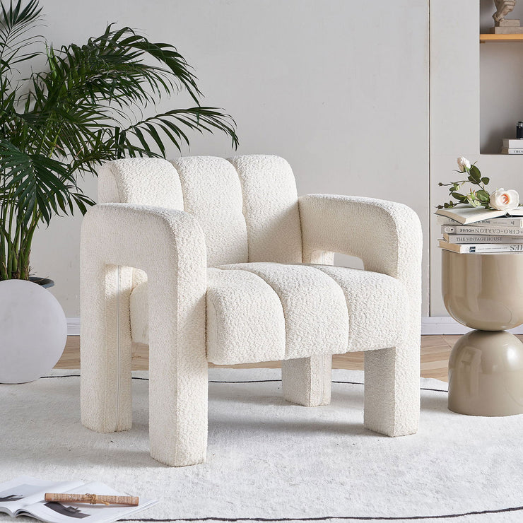 31.10" Wide Boucle Upholstered Accent Chair - Follow yourDream