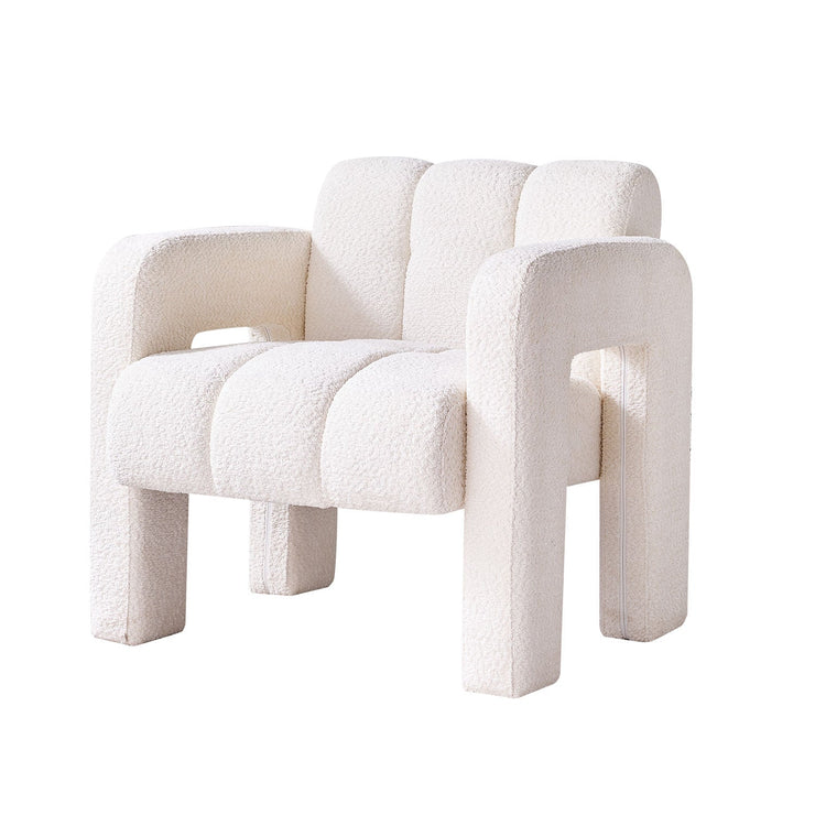 31.10" Wide Boucle Upholstered Accent Chair - Follow yourDream