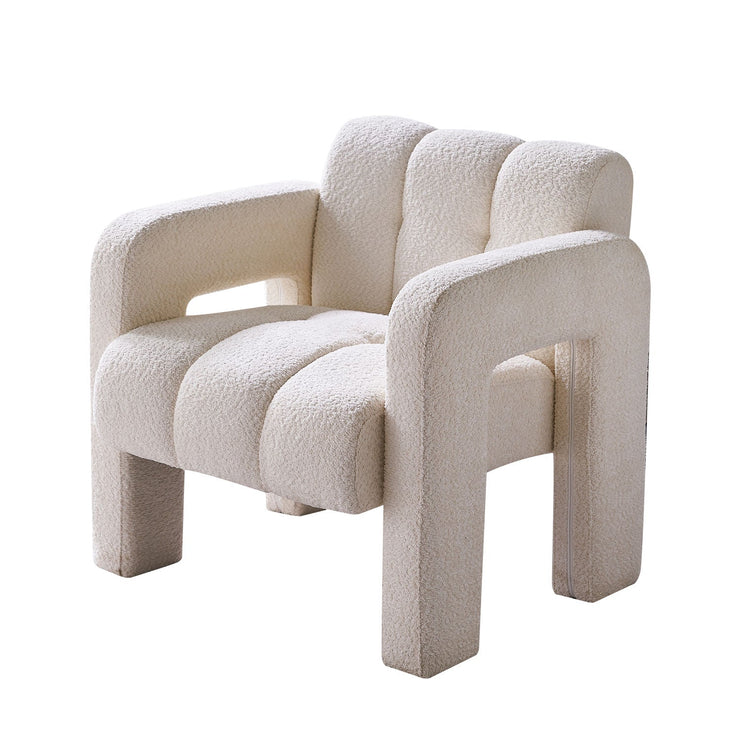 31.10" Wide Boucle Upholstered Accent Chair - Follow yourDream