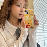 Cute Bear Suitable for iPhone 14 promax Apple 13 Phone Case 12 New 11 Cartoon xs Leather Soft Cover