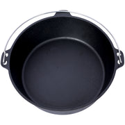 Cast iron Dutch oven with lid, outdoor camping deep pot, used for camping, cooking, barbecue and leg rest, 4.5 quarts