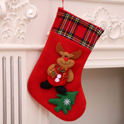 Christmas stockings, Christmas decorations, stockings, Christmas gift bags, medium-sized plush three-dimensional Christmas stockings pendant