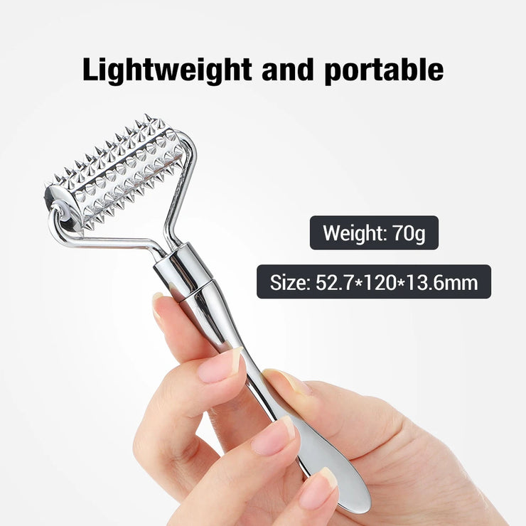 Stainless Steel Pointed Roller Spatula Massage Ball Stone Face Roller Massager To Improve Neck Facial Beauty Skin Care Tool