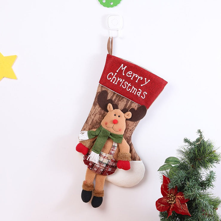 Christmas gift bags candy bags Christmas tree pendants large Christmas socks Christmas decorations