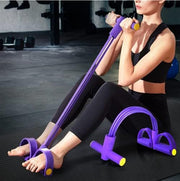 Six tube upgraded sit ups abdominal exercises yoga fitness tension rope multifunctional foot pedal stretcher