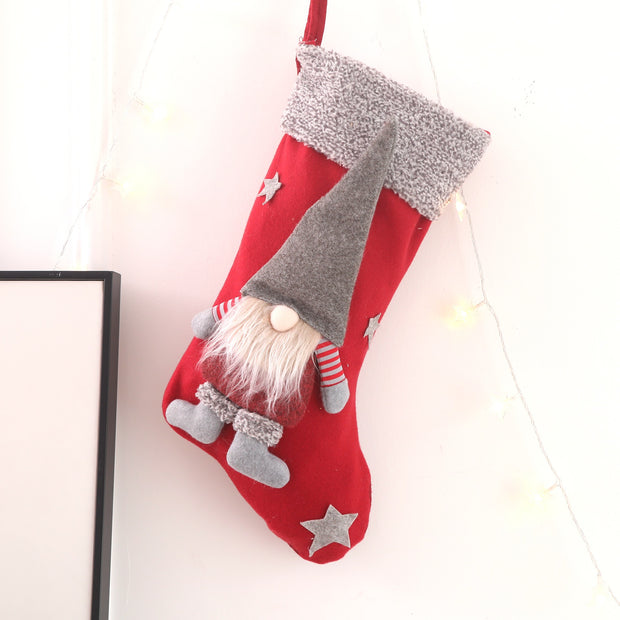 Christmas decorations, 3D faceless dolls, Christmas socks, Christmas gift bags, candy bags, elderly snowman gift bags