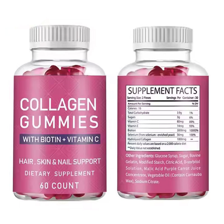 Collagen gummy bear gummy biotin