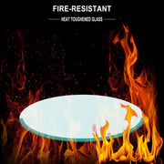 36" Inch Round Tempered Glass Table Top Clear Glass 1/4" Inch Thick Flat Polished Edge - Follow yourDream