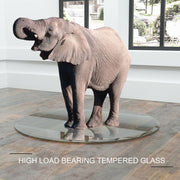 36" Inch Round Tempered Glass Table Top Clear Glass 1/4" Inch Thick Flat Polished Edge - Follow yourDream