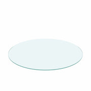 36" Inch Round Tempered Glass Table Top Clear Glass 1/4" Inch Thick Flat Polished Edge - Follow yourDream