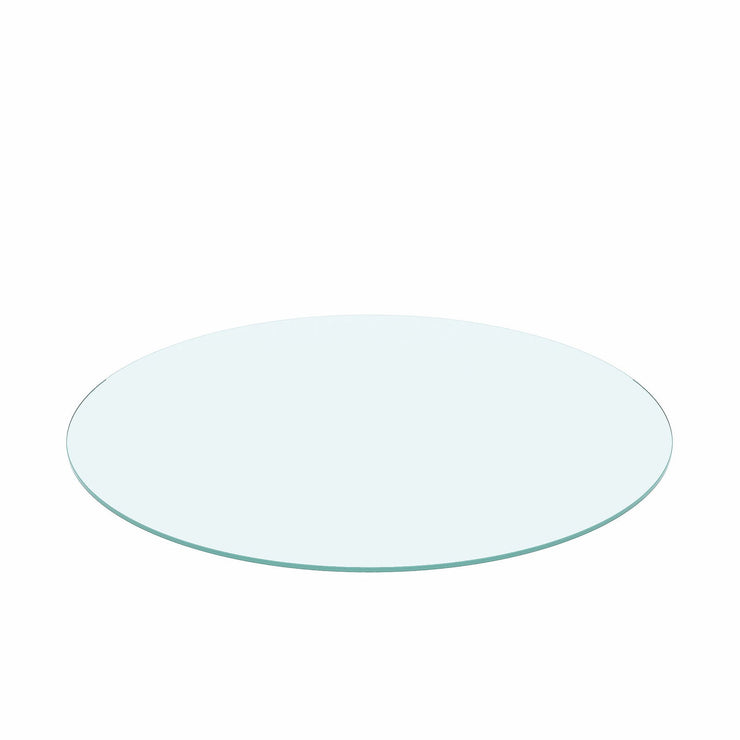 36" Inch Round Tempered Glass Table Top Clear Glass 1/4" Inch Thick Flat Polished Edge - Follow yourDream