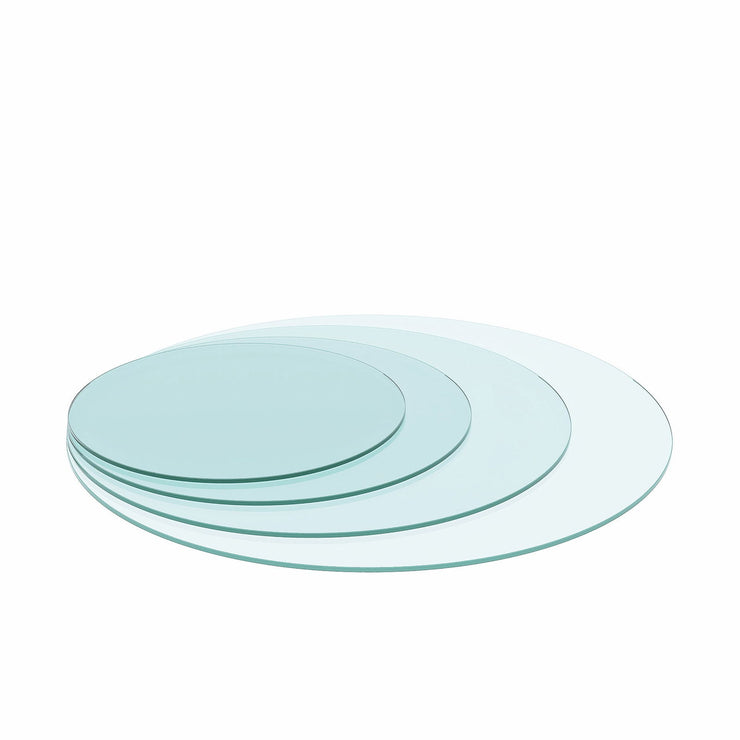 36" Inch Round Tempered Glass Table Top Clear Glass 1/4" Inch Thick Flat Polished Edge - Follow yourDream