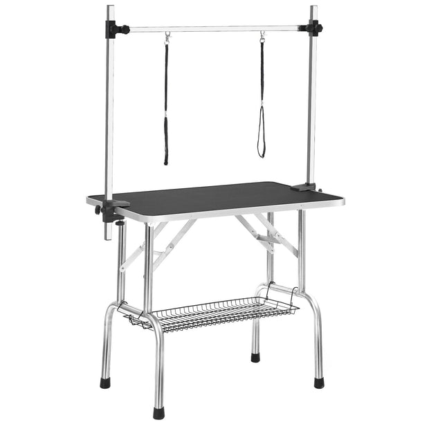 36" Professional Dog Pet Grooming Table Adjustable Heavy Duty Portable w/Arm & Noose & Mesh Tray - Follow yourDream