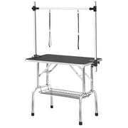 36" Professional Dog Pet Grooming Table Adjustable Heavy Duty Portable w/Arm & Noose & Mesh Tray - Follow yourDream