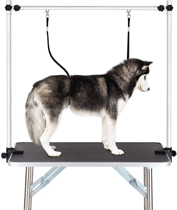 36" Professional Dog Pet Grooming Table Adjustable Heavy Duty Portable w/Arm & Noose & Mesh Tray - Follow yourDream