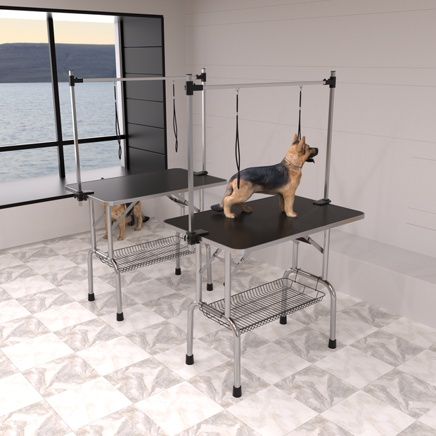 36" Professional Dog Pet Grooming Table Adjustable Heavy Duty Portable w/Arm & Noose & Mesh Tray - Follow yourDream