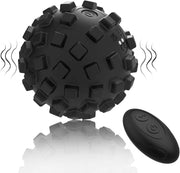 Muscle Max Massage Ball Textured Roller 3.86'' Remote Control for Fitness Targeted Foot Back Shoulder Pain Relief Deep Tissue Ma