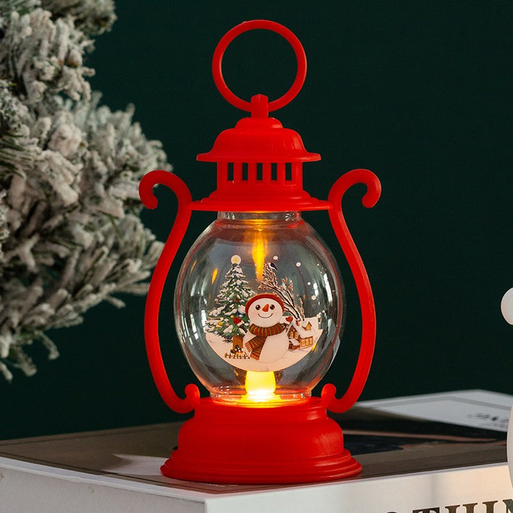 Christmas Decorations Luminous Children's Handheld Creative Small Oil Lamp Desktop Ornament New Decoration Props Hanging