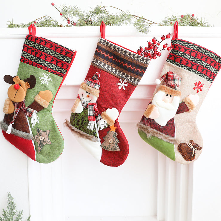 Christmas socks snowman socks decorative socks Christmas gift bags pendants