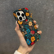 Ins Flower Phone Case Apple 14 Film Case 13Pro Women's Phone Case IP11 Fragmented 15pm